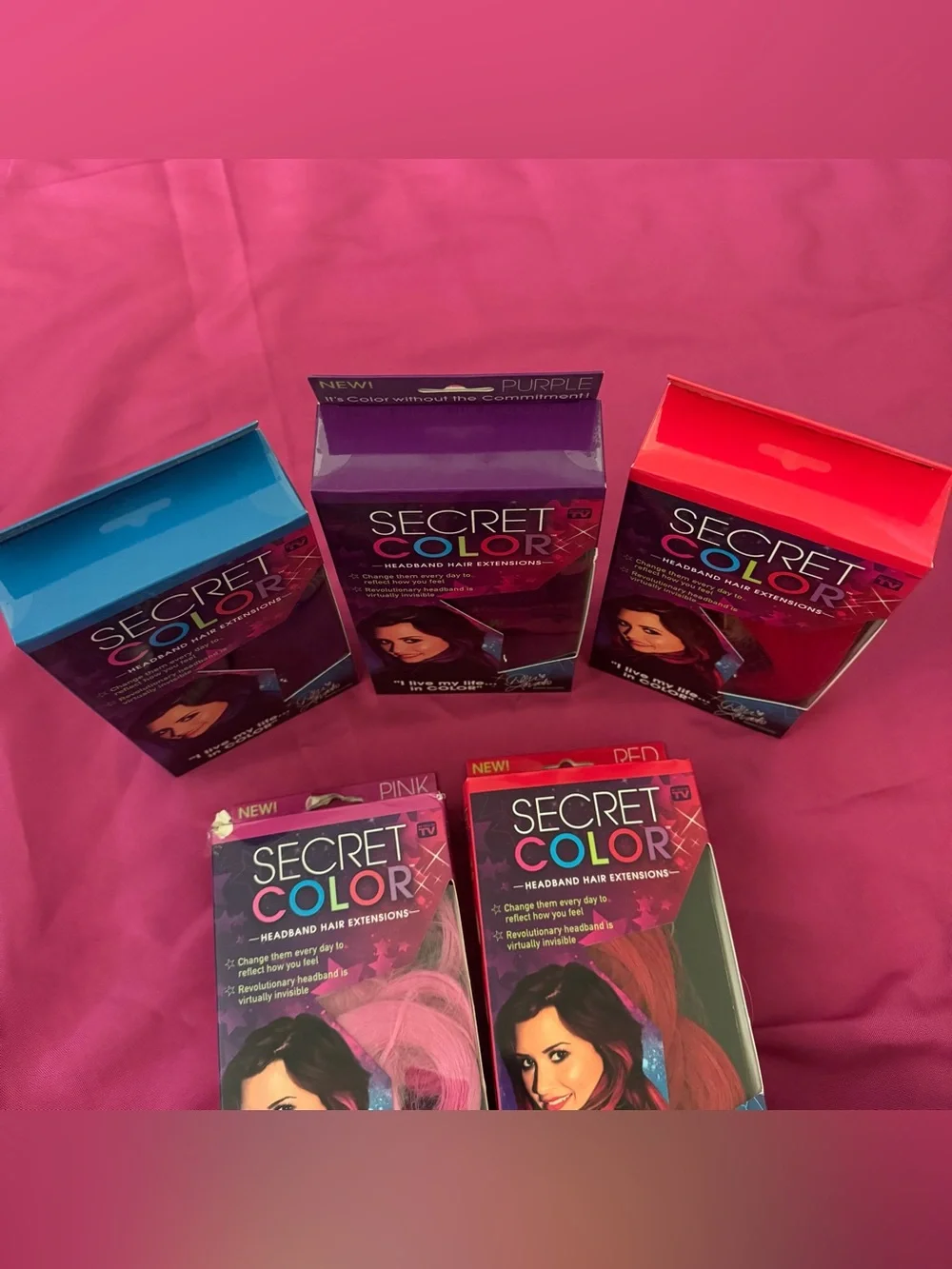Demi Lovato Merch / Secret Color Headband Hair Extensions Demi Lovato *UNOPENED*